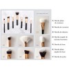 15 Piezas de Brochas con Bolsa Cosmética para Maquillaje (Cafe-Golden)