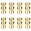 Leliafleury 8Pcs Folding Door Hinges 64mm(2.5 inch) Brass Butt Hinge