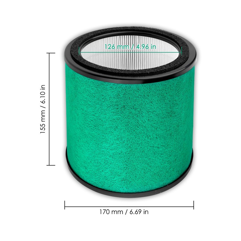 3 Pack HP072 Replacement Filter for Shark NeverChange Air Purifier