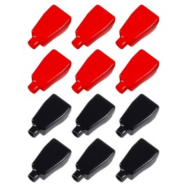 12Pcs Battery Terminal Covers Universal Car Positive Battery Terminal Insulating Protector Caps Post Flexible Battery Terminal Insulating Protector Caps Covers Red and Black