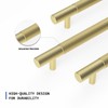 LONTAN 10 Pack Gold Kitchen Cupboard Handles 128mm Hole Centers