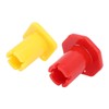 Yellow Parking Brake Knobs for Semi-Tractor, Red Trailer Compressed Air
