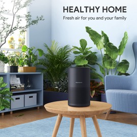 Air Purifiers for Bedroom, FULMINARE H13 True HEPA Air Filter, Quiet Air Cleaner With Night Light,Portable Small Air Purifier for Home, Office, Living Room Black