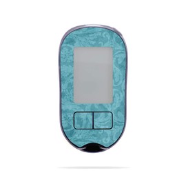 MightySkins Skin Compatible with Accu-Chek Aviva Plus - Baby Blue Jacquard | Protective, Durable, and Unique Vinyl Decal wrap Cover | Easy to Apply, Remove, and Change Styles | Made in The USA