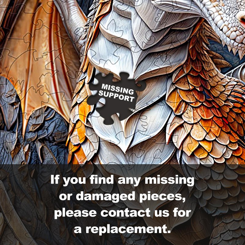 Wooden Puzzles for Adults, Wood Jigsaw Puzzle, Wooden Cave Dragon
