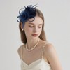 AMCAMI Fascinators Hats with Feather for Women 2025 Derby Hats