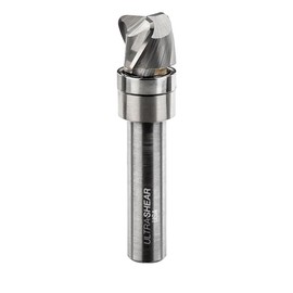 Ultra-Shear Compact Bowl Router Bits, 8MM Shank, 2MM Radius, 3 Flute, USA Made Carbide Head Bowl and Tray Router Bits - US8122BB