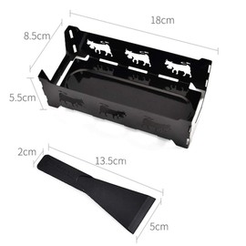 TAMUME Cheese Melter Portable Candlelight Raclette Metal Non-Stick Cheese Melting Pan (Black)