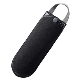 Meigan 209901 Eyeglass Case, Lightweight, Compact, Vertical Hanging, Semi-Hard Urethane, Felt Material, Stylish, Black, SuRE (Sustainable, GRS Certified, Recycled Material)