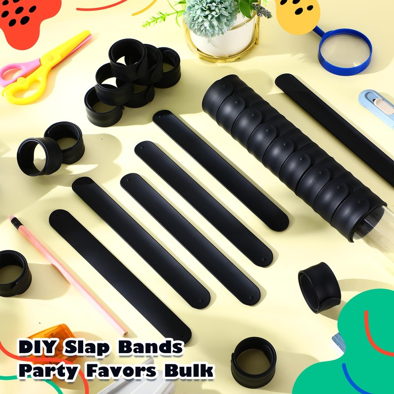 Vinsot 30 Pcs Silicone Slap Bracelets Gift for Kids DIY