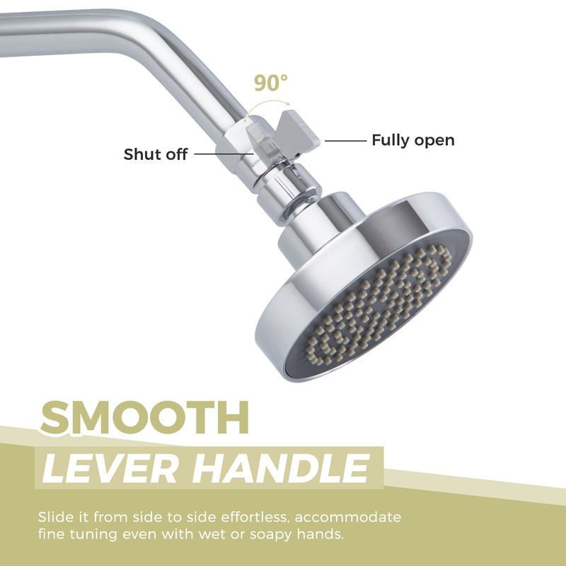 Aomasi Water Flow Control Valve, Solid Brass Shower Head Flow