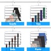 Pants Hangers 3 Pieces,5 Tier Closet Organizers and Storage Clothes