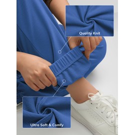 ATHMILE Sweatpants Women Baggy Joggers Workout Loose Lounge Lightweight Comfy Sweat Fall High Waisted Athletic Pants Lakeblue