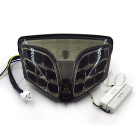 Xingmoto Motorcycle Smoke Led Tail Light Brake Light with Integrated Turn Signals Indicators for Suzuki 2008-2013 GSXR 600 750/2008-2013 GSXR 1000