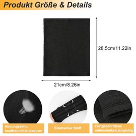 SEFIRST Pack of 2 Winter Loop Scarf, Child, Fleece Neck Warmer, Windproof Ski Mask, Tube Scarf, Warmer, Neck Warmer for Outdoor, Running, Cycling, Skiing, Motorcycle, One Size, Black, black