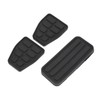 3pcs Clutch Brake Accelerator Pedal Pad Kit Rubber Black Flexible