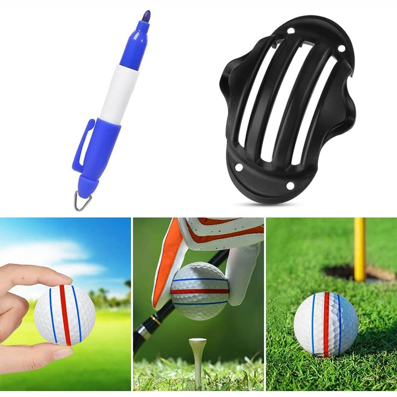 Golf Ball Marker, 12Pcs Golf Ball Marker Alignment Kit 6