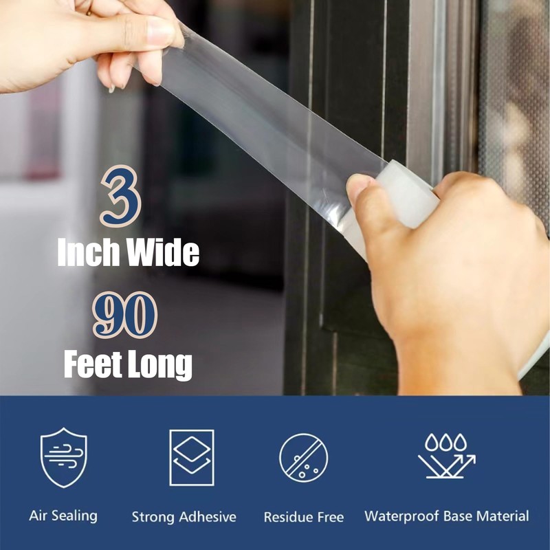 Breliter Heavy Duty Window Weather Sealing Tape - Transparent, 3