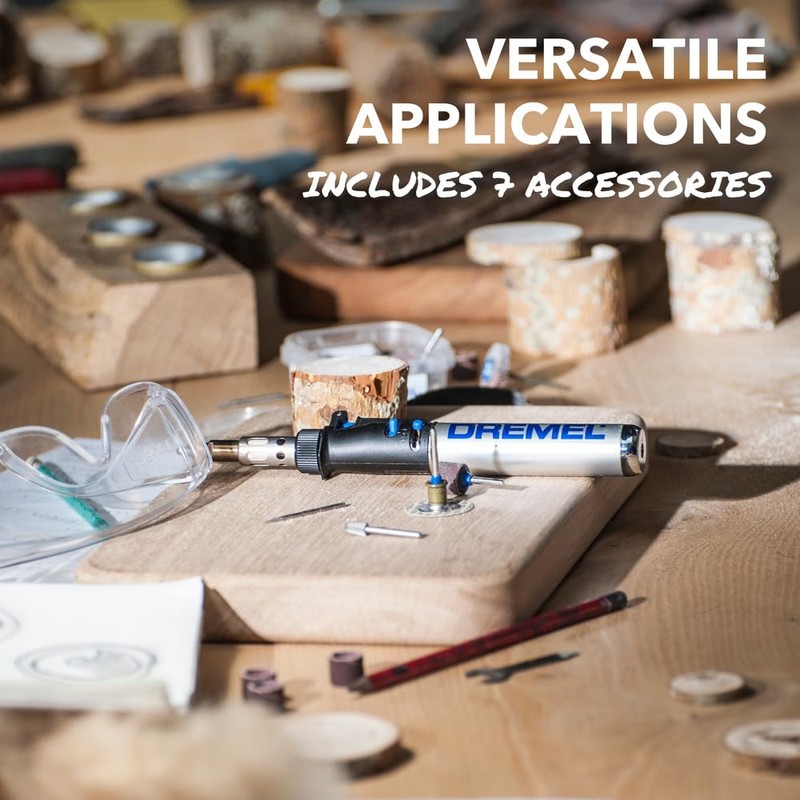 Dremel VersaTip Precision Butane Torch - Long Lasting Cordless Soldering