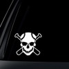 World Design Skull w/Baseball Bat Car Decal/Sticker