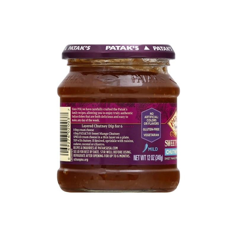 Patak's Sweet Mango Chutney, 12 oz