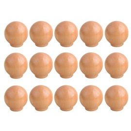 Eokoaiee 15 Pack Wooden Ball Knobs Wood Balls Handles Pulls for Cabinets Cupboard Dresser Drawers Furniture