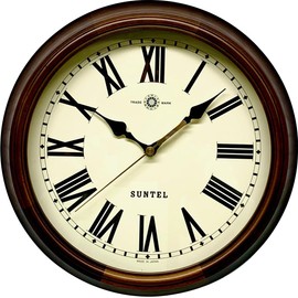 Santeru DQL714-R Retro Radio Clock (Antique Radio Wall Clock), Made in Japan