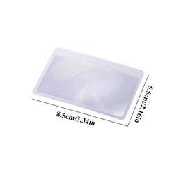 Pack of 6 Thin Fresnel Lens Pocket Magnifying Lens 3X Lightweight Fresnel Lens for Reading or Fire Starter