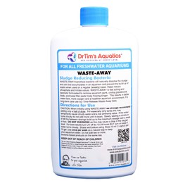 Dr.Tim’s Aquatics Freshwater Waste-Away Sludge Busting Solution – for Freshwater Aquaria, Fish Tanks, Aquariums – Unclogs, Cleans Gravel Beds, Removes Hidden Wastes – 100% Natural – 16 oz.
