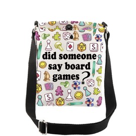 AKTAP Board Game Gift Did Someone Say Board Games Crossbody Bag for Board Game Lovers Gifts Board Game Travel Bag (CB, Board Games2 CB-HT)