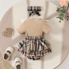 HEOXIN Baby Girl Dress, Lace Ruffle Edge Short Sleeves Snap