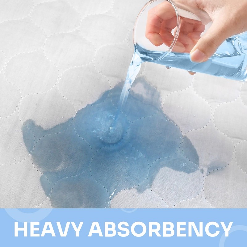 Heavy Absorbency Bed Pads, Washable and Reusable Incontinence Underpads, 34"X76"