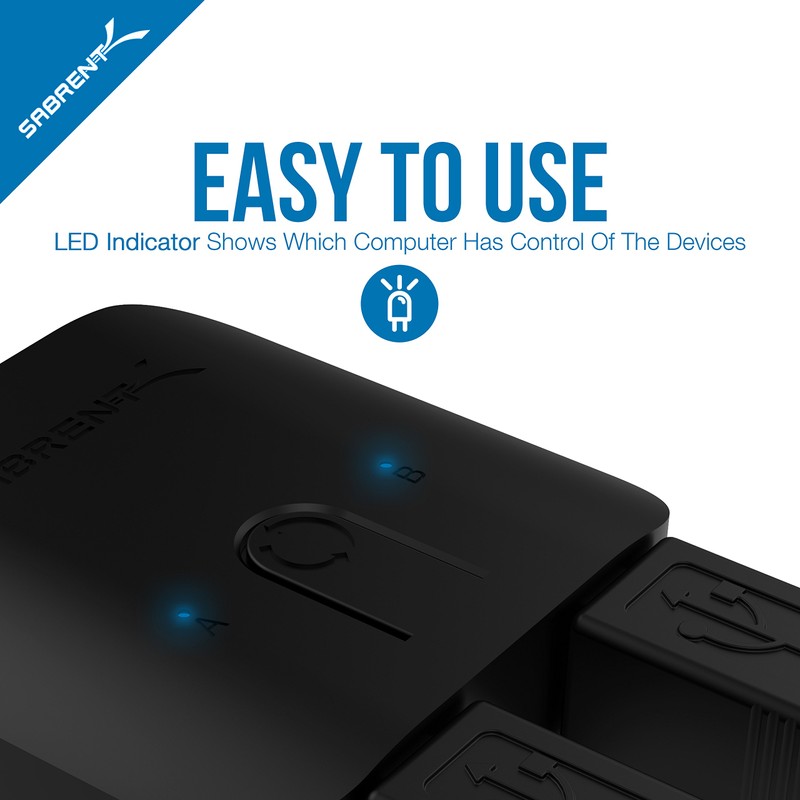 SABRENT USB 3.0 Sharing Switch for Multiple Computers and Peripherals