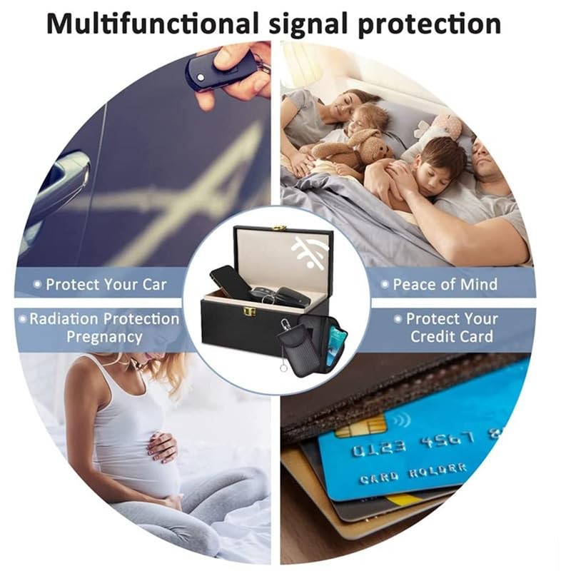 Faraday Box with 2 Pack Faraday Pouch, Faraday Box Signal