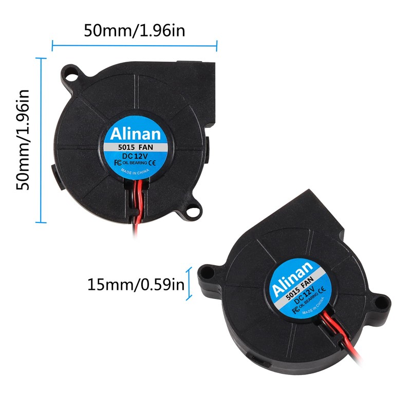 Alinan 6pcs 5015 12V Brushless Cooling Blower Fan 50 *