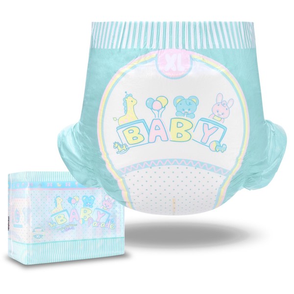 Littleforbig Adjustable Hook-and-Loop Fastener Closure Adult Printed Cloth Back Diaper