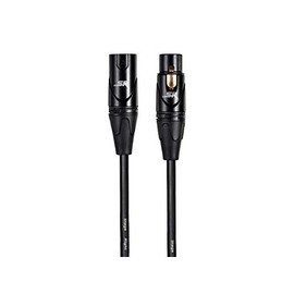 Monoprice 135314 Starquad Xlr Microphone Cable - 1.5 Feet - Black | Xlr-M To Xlr-F, 24Awg, Optimized For Analog Audio - Gold Contacts