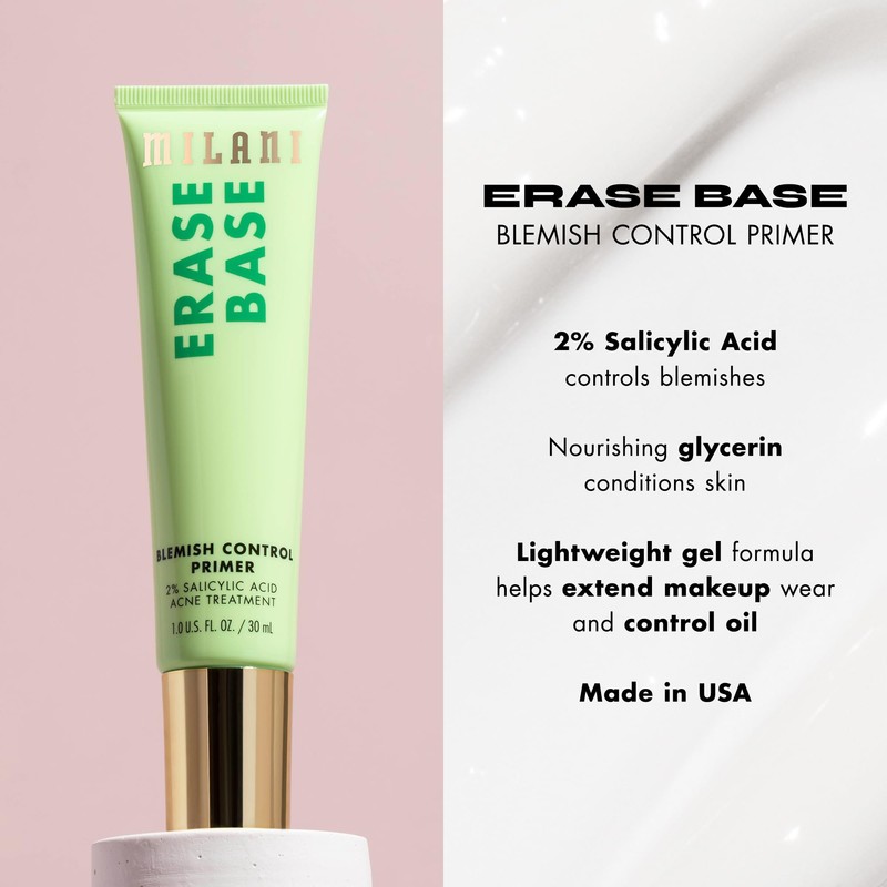 Milani Face Primer for Makeup - Erase Base Blemish Control