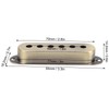 3Pcs Single Pickup Cover Brass 48mm/50mm/52mm Musical Instrument Accessories for