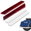 Amazicha Red Saddlebag Reflector Hard Saddle Bag Latch Cover Reflectors
