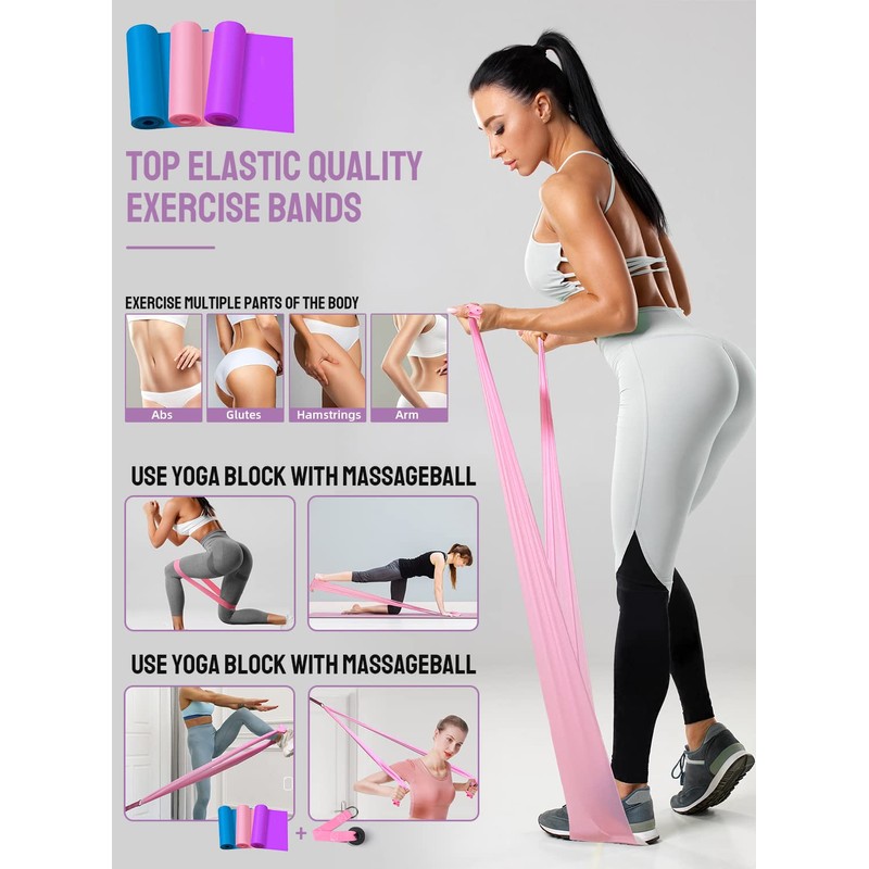 1/3 Yoga Mat Thick, Yoga Set for Beginners Include High