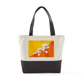 CafePress Flag Of Bhutan Canvas Tote Top Zipper Closure