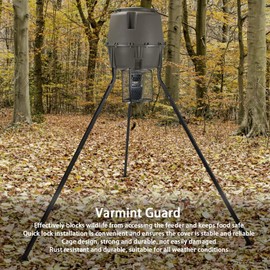 BROLEO Varmint Feeder Guard, Deer Feeder Cage, Weatherproof Stainless Steel, Anti-Varmint Design