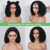 ZIYU Half Wig Human Hair - 180% Density Curly Half