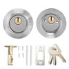 Double Cylinder Steel Security Door Bolt with Lock on Both