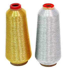 ThreadNanny New Gold and Silver Metallic Machine Embroidery Threads - 10000 Yards