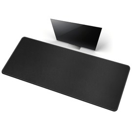 CENNBIE Alfombrilla de Escritorio de Cuero 170x60cm - Protector de Mesa Impermeable y Antideslizante para Oficina o Hogar - Color Negro