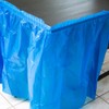 Solid Royal Blue Plastic Rectangular Table Skirt (73cm x 4