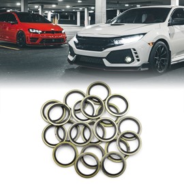 sourcing map pack of 20 Oil Crush Sealing Rings Drain Plug Sealing Ring 10 mm ID. 16 mm AD. Car.