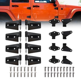 ETL INDUSTRIES Door Hinges Kit for Jeep Wrangler JK JKU 2007-2018 4 Door, Interior and Outside 4 Door Hinges
